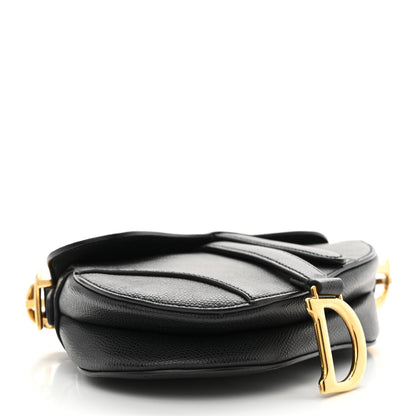 Christian Dior Grained Calfskin Mini Saddle Bag Black 4 of 11
