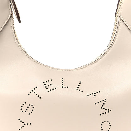 Stella McCartney Eco Alter Nappa Perforated Logo Small Hobo White 8 of 10