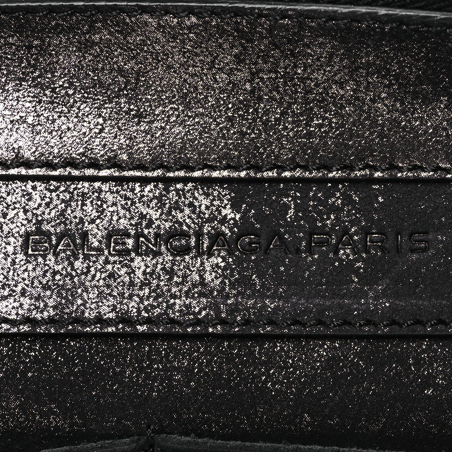 Metallic Calfskin Milky Way Papier Clutch Black