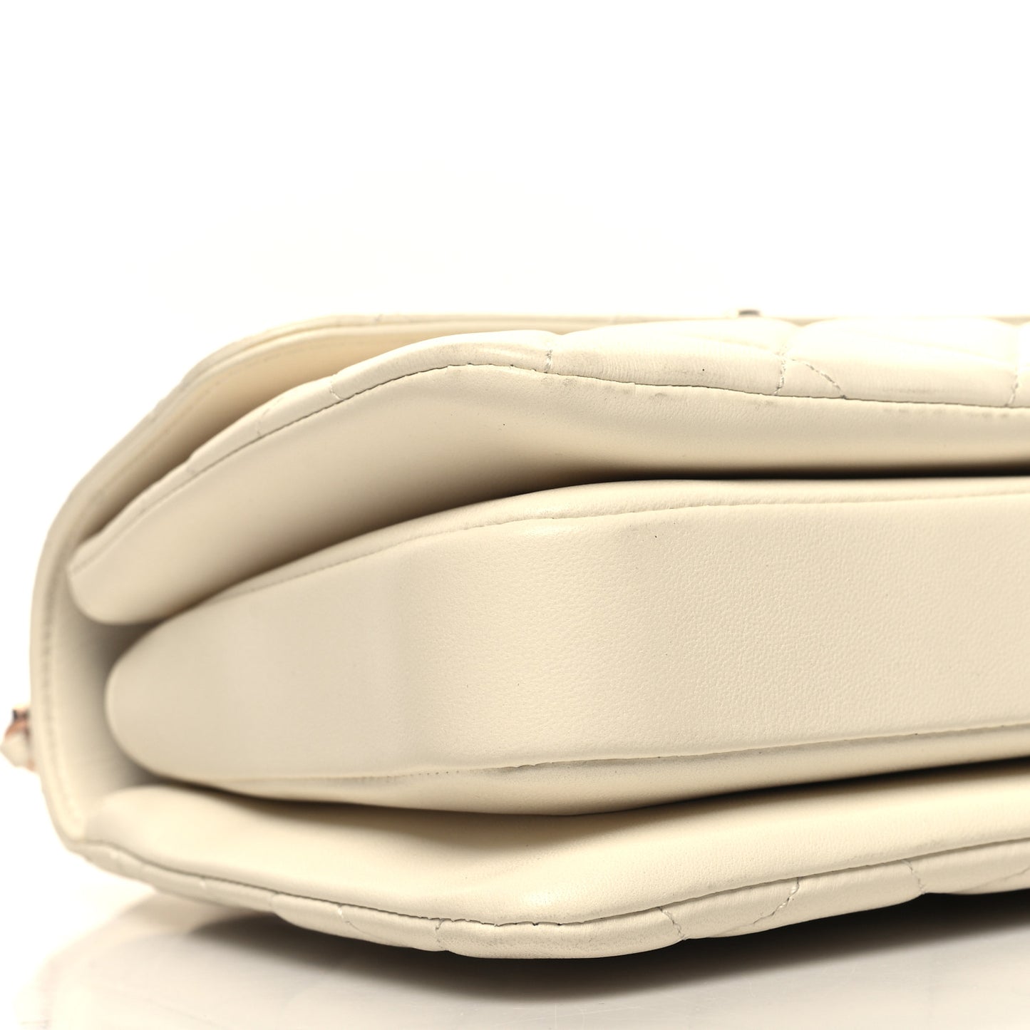 Lambskin Quilted Small Trendy CC Dual Handle Flap Bag White