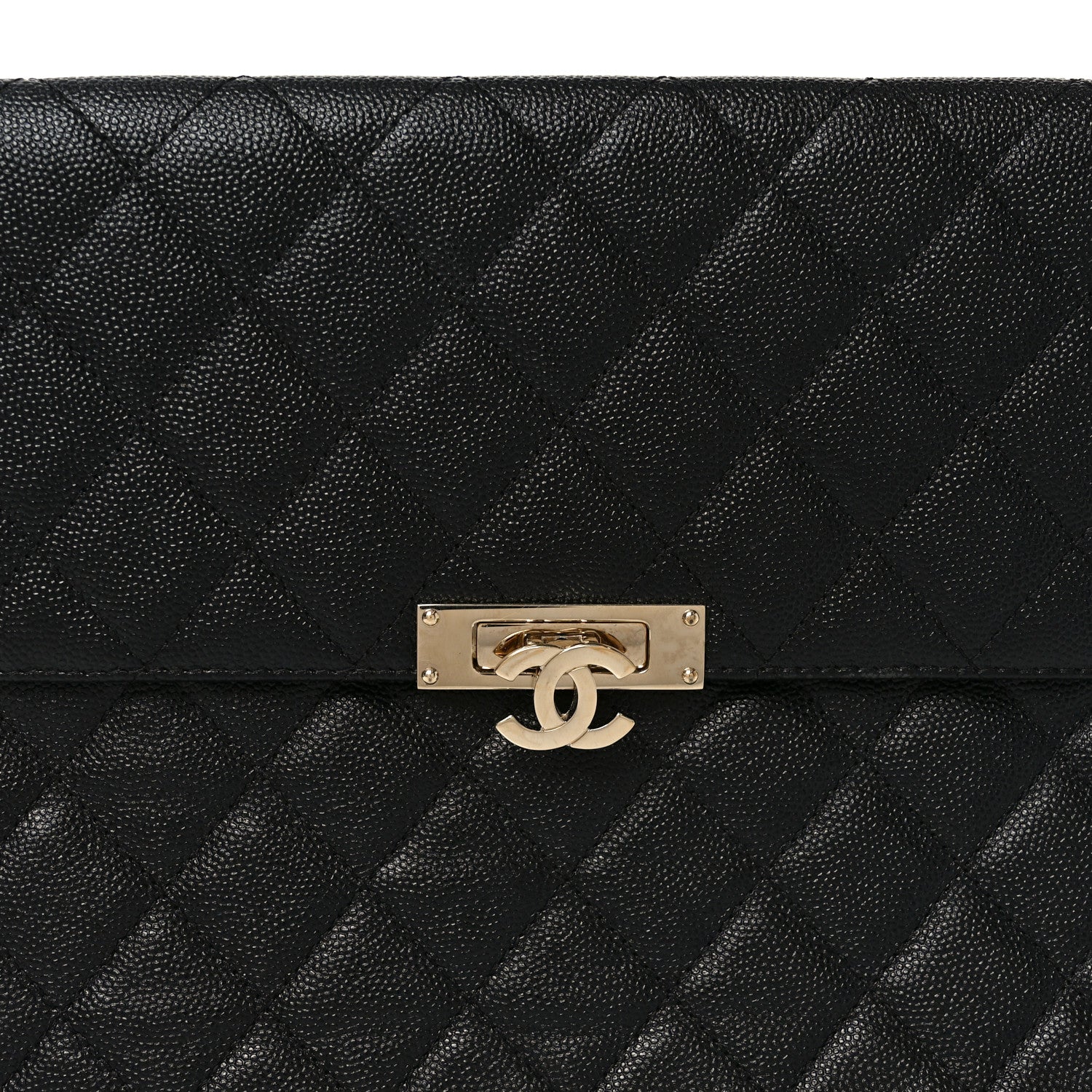 Chanel Caviar Quilted Medium Golden Class Pouch Black 9 of 11
