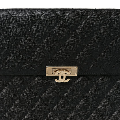 Chanel Caviar Quilted Medium Golden Class Pouch Black 9 of 11