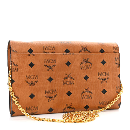 MCM Visetos Millie Wallet On Chain Cognac 3 of 9