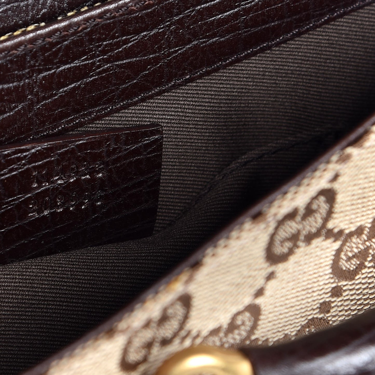 Monogram Horsebit Clutch Dark Brown