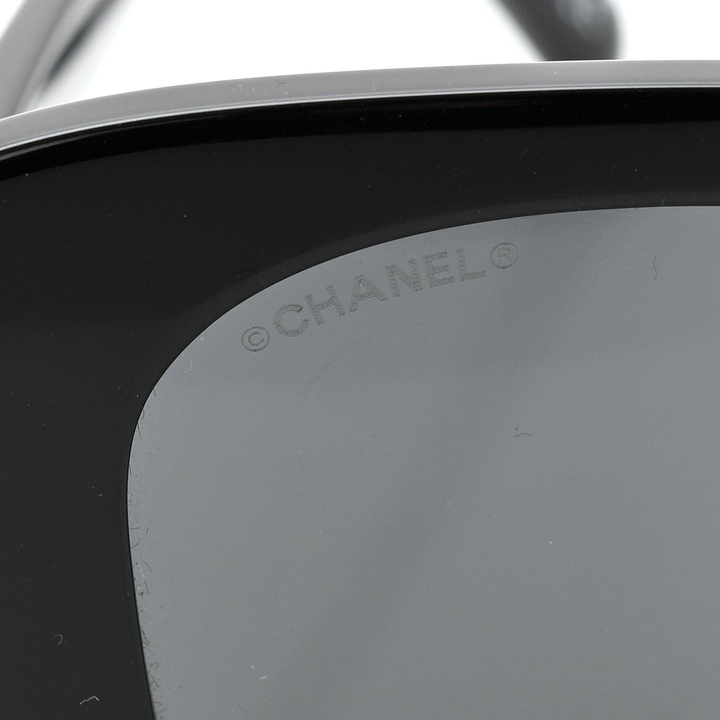 Acetate Strass Polarized Square Sunglasses 5422-B Black White