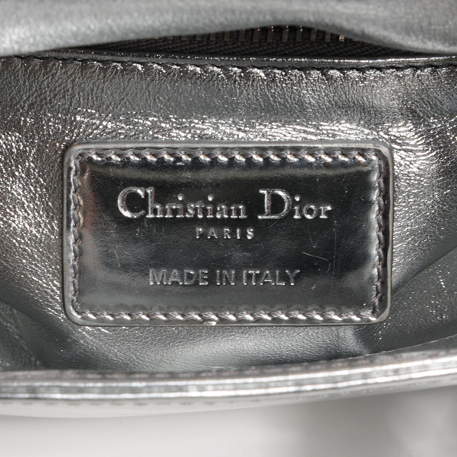 Christian Dior Metallic Calfskin Mini Lady Dior Silver 6 of 7