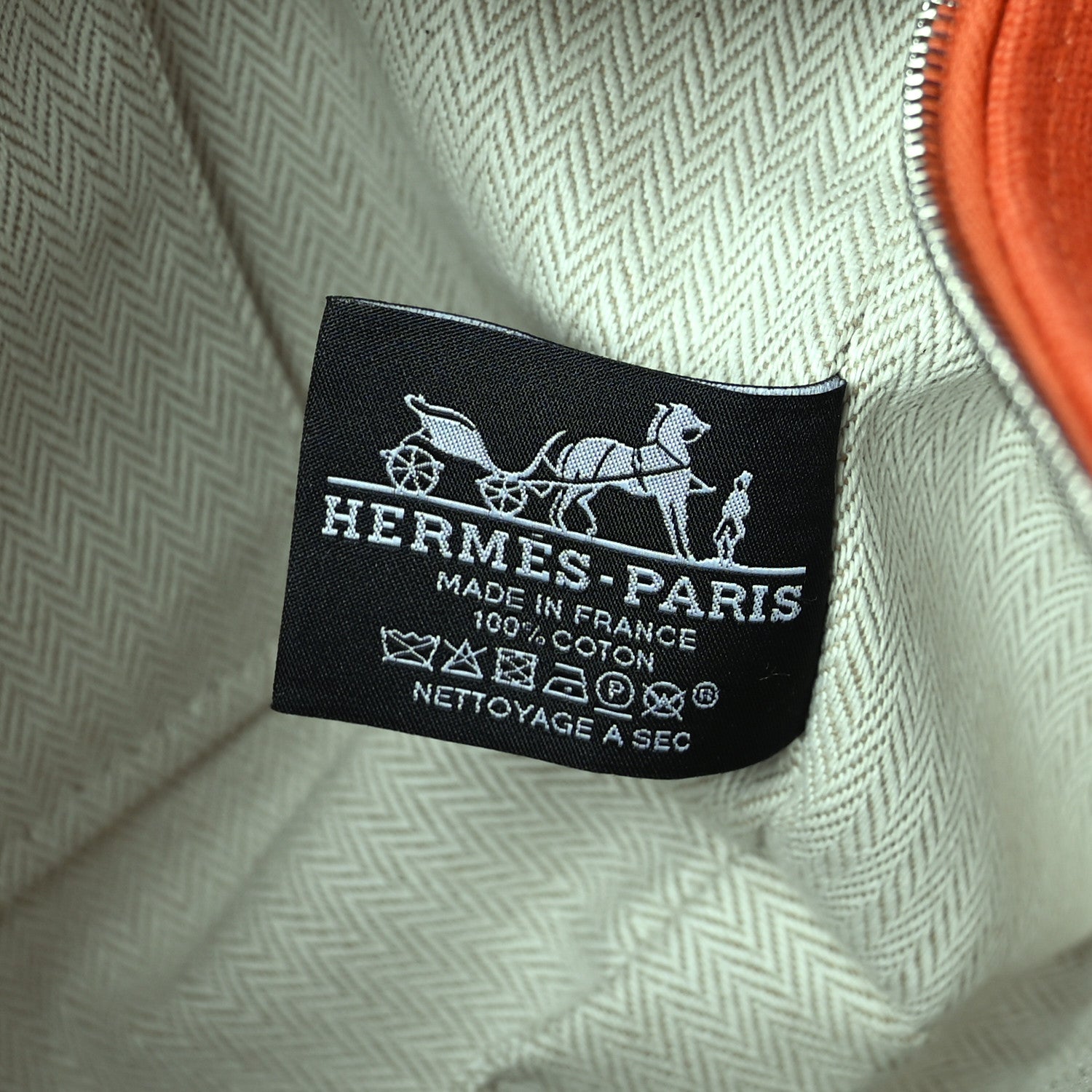 Hermes Canvas Small Bride-A-Brac Pouch Orange Feu 6 of 10