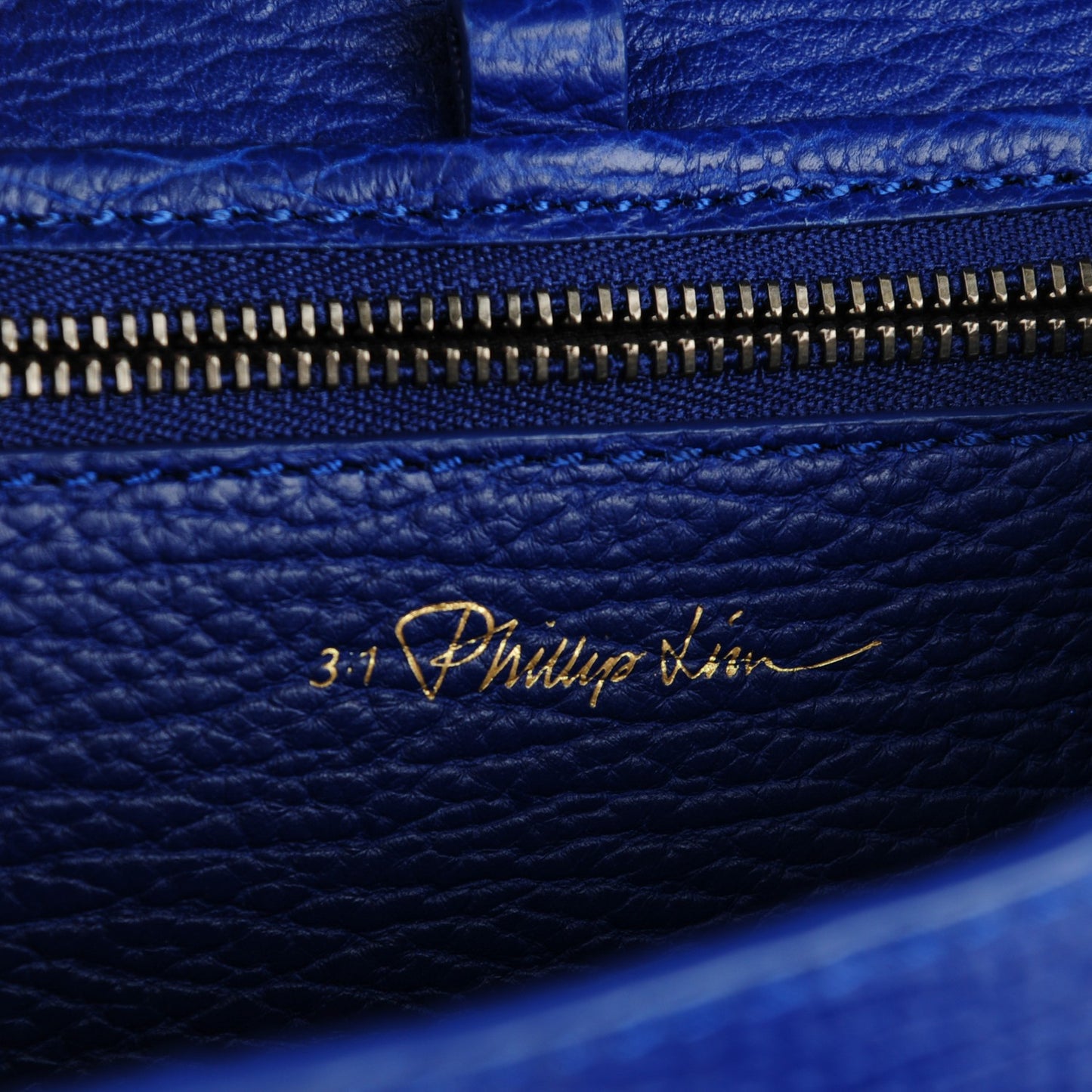 3.1 Textured Calfskin Mini Pashli Satchel Cobalt
