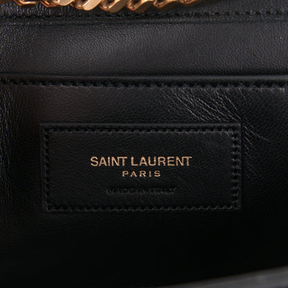 Saint Laurent Suede Medium Classic Monogram Kate Satchel Black 6 of 6