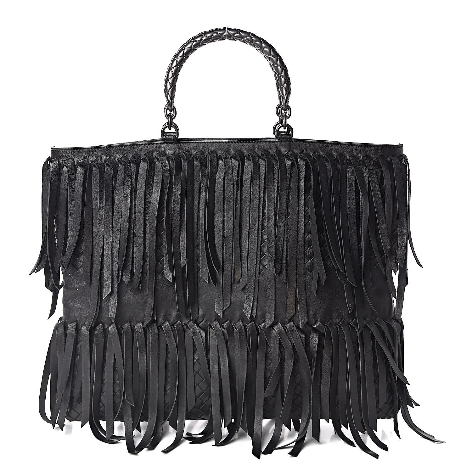 Bottega Veneta Nappa Fringe Tote Black 1 of 11