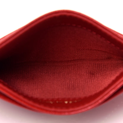 Chanel Shiny Lambskin Studded Rock The Diamond CC Card Holder Red 5 of 8