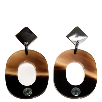 Hermes Buffalo Horn Isthme Earrings 1 of 6