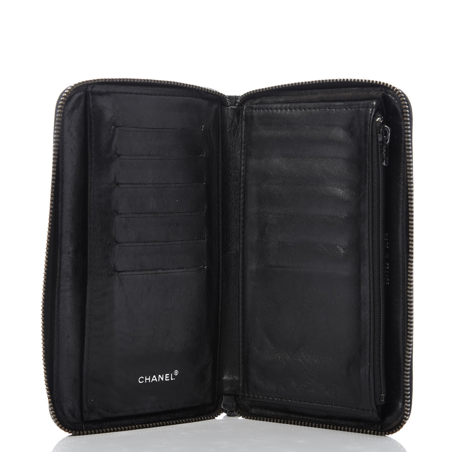 Chanel Nylon Travel Zip Around Wallet Black 5 of 11