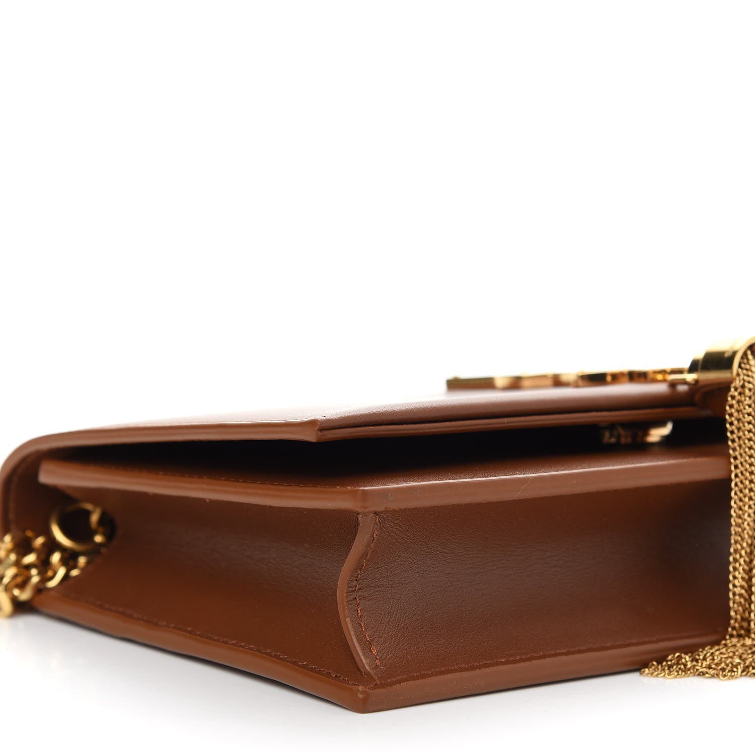 Saint Laurent Smooth Calfskin Classic Monogram Kate Tassel Chain Wallet Brown 7 of 8