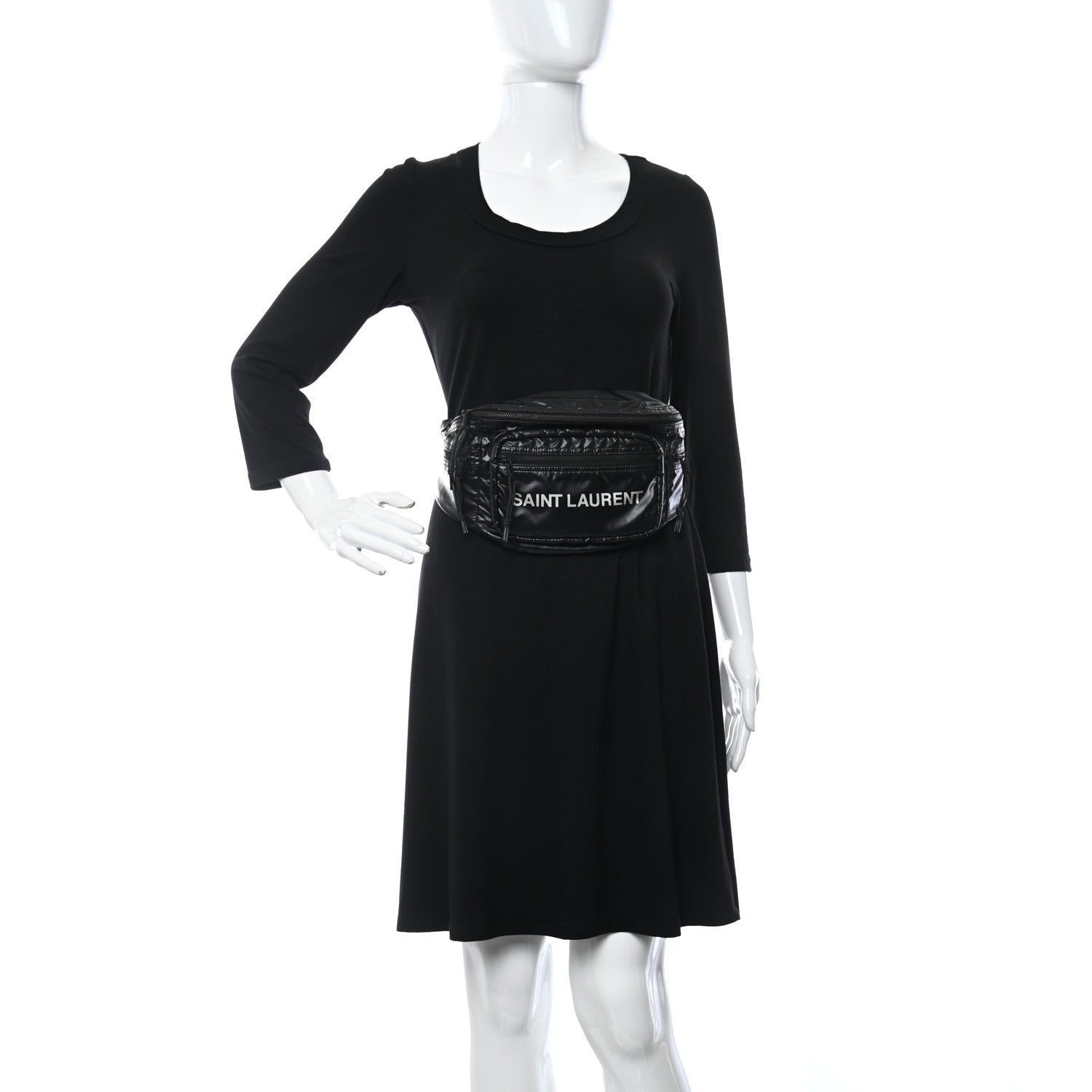 Saint Laurent Nylon Logo Ripstop Body Belt Bag Black 2 of 7