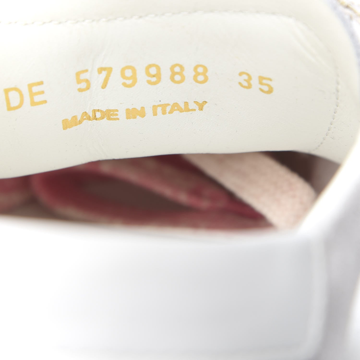 Saint Laurent Distressed Suede Court Classic Sneakers 35 White Pink 9 of 10