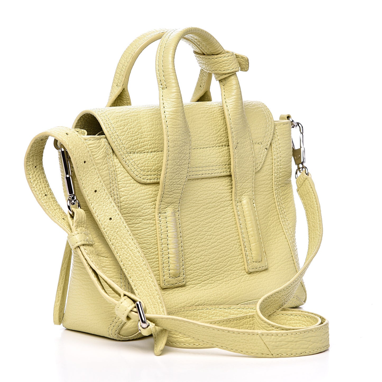 3.1 Textured Calfskin Mini Pashli Satchel Citron
