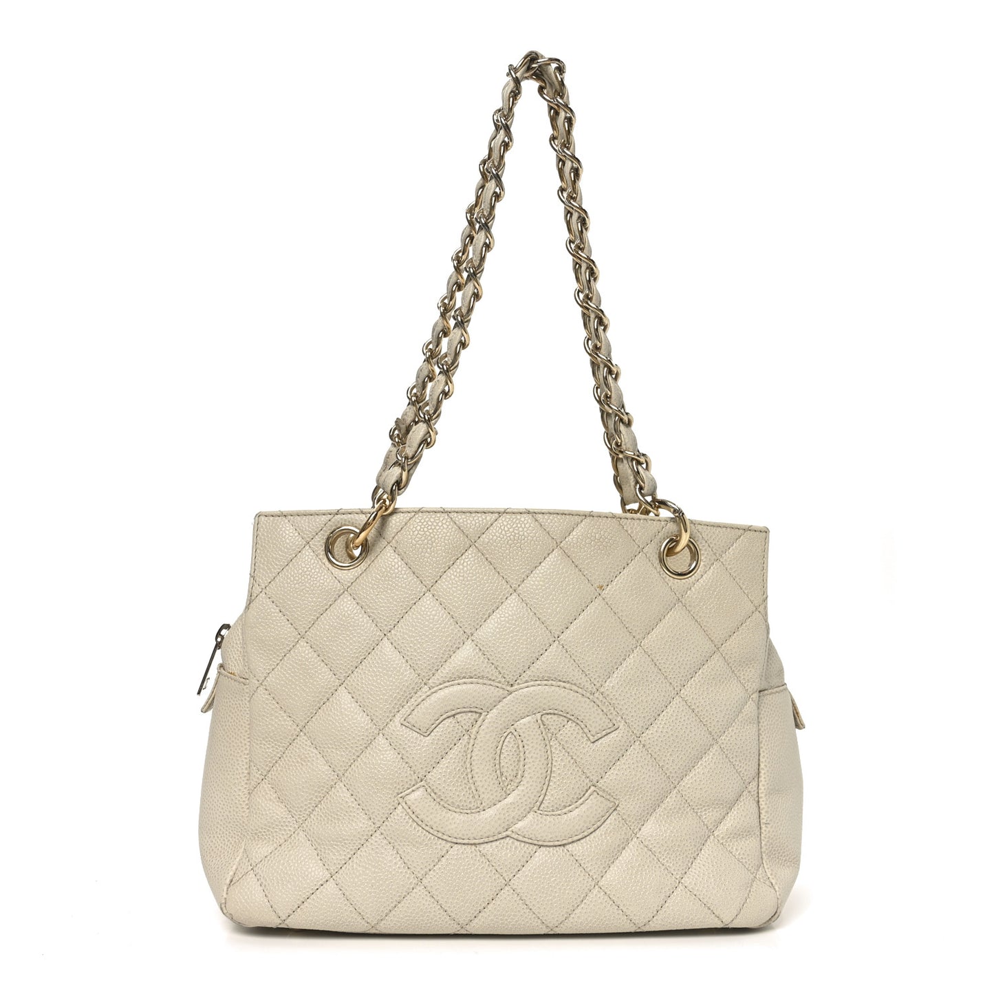 Caviar Quilted Petit Timeless Tote PTT Beige