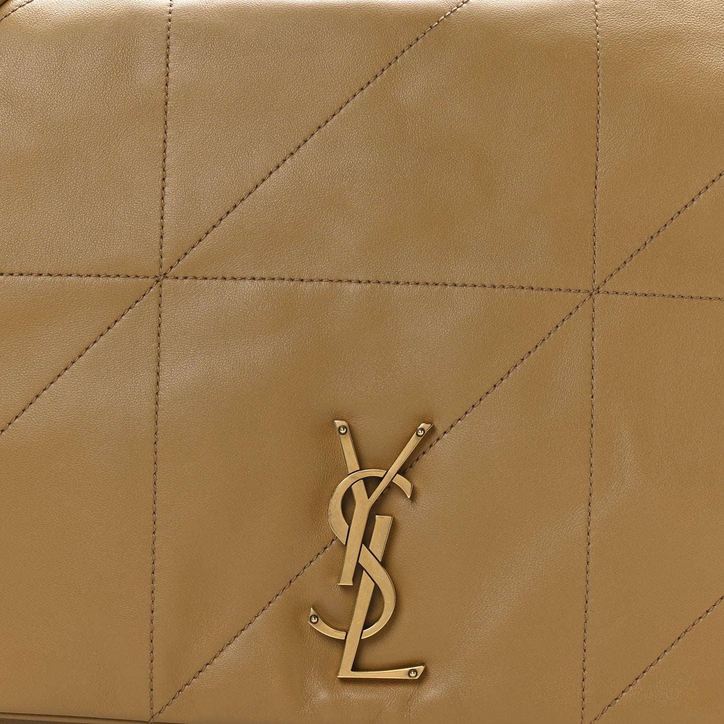 Lambskin Matelasse Monogram Large Jamie 4.3 Tabac Brown