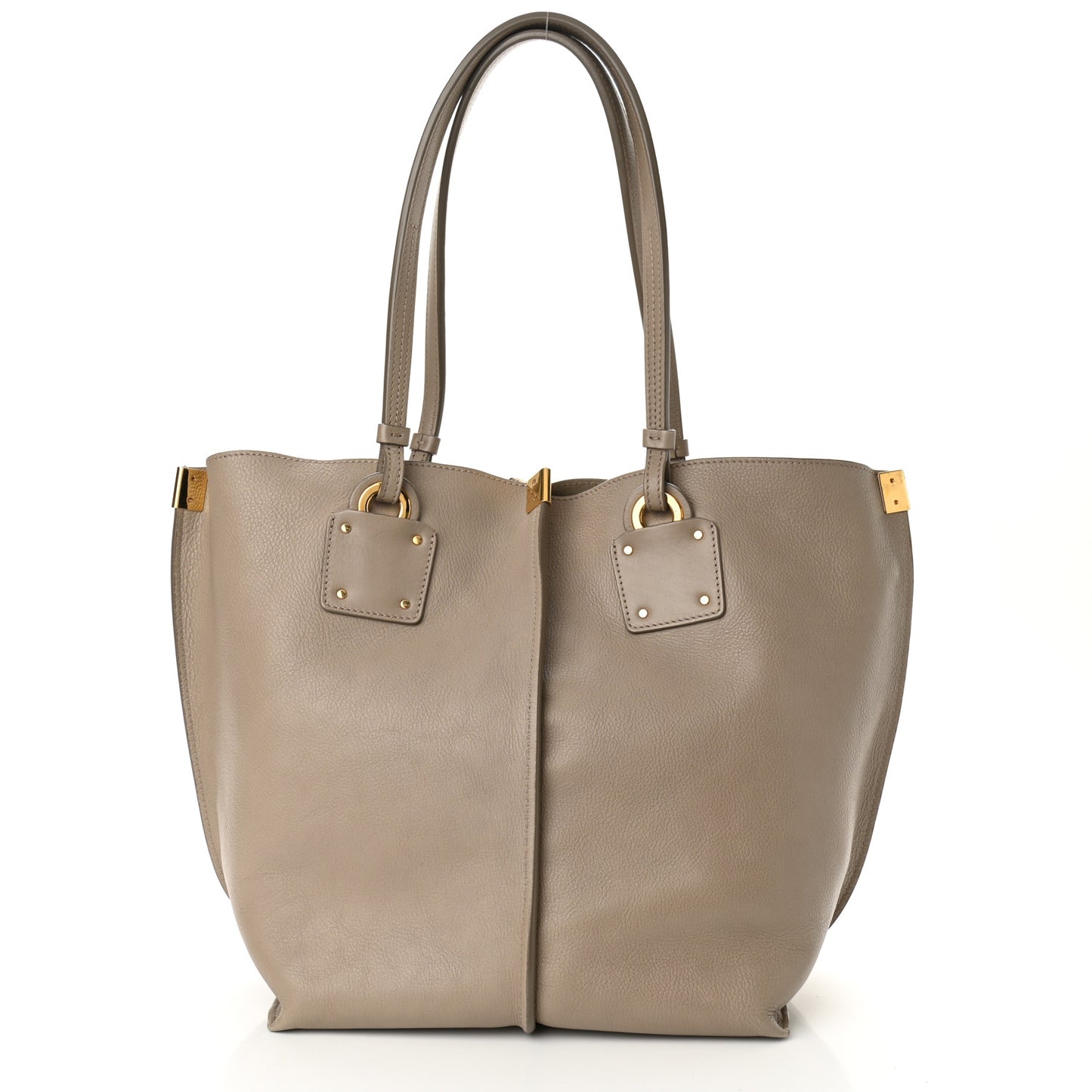 Smooth Calfskin Medium Vick Tote Motty Grey