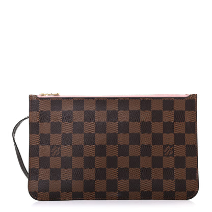 Louis Vuitton Damier Ebene Neverfull MM GM Pochette Rose Ballerine 1 of 8