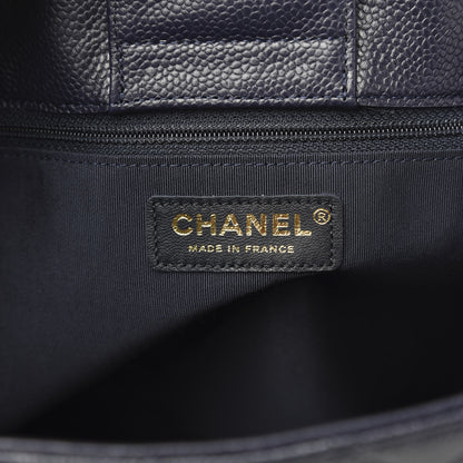 Chanel Caviar Quilted Large CC Shopping Tote Navy 6 of 11