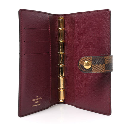 Louis Vuitton Damier Ebene Valise Small Ring Agenda Cover 5 of 6