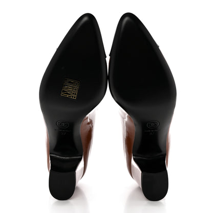 Chanel Patent Calfskin Pumps 37 Brown 5 of 10