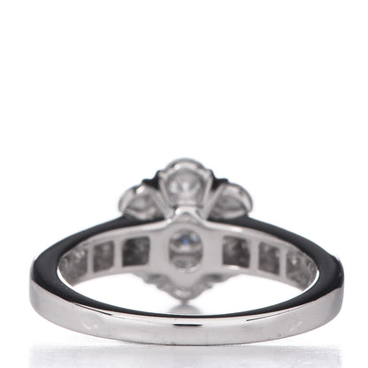 Van Cleef & Arpels 18K White Gold Diamond Large Fleurette Ring 49 4.75 4 of 7