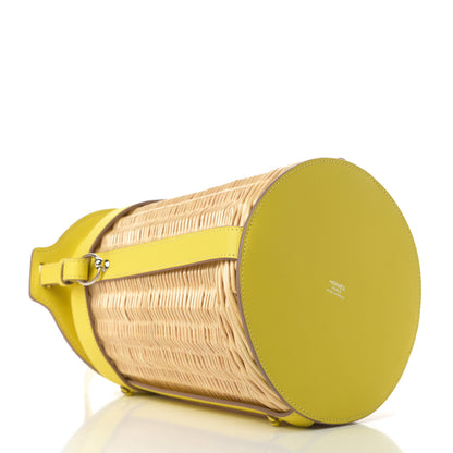 Hermes Swift Wicker Sac Farming Picnic Bag Lime Naturel 4 of 10