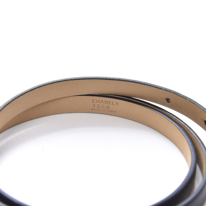 Chanel Calfskin Pearl CC Belt 85 34 Navy 5 of 5
