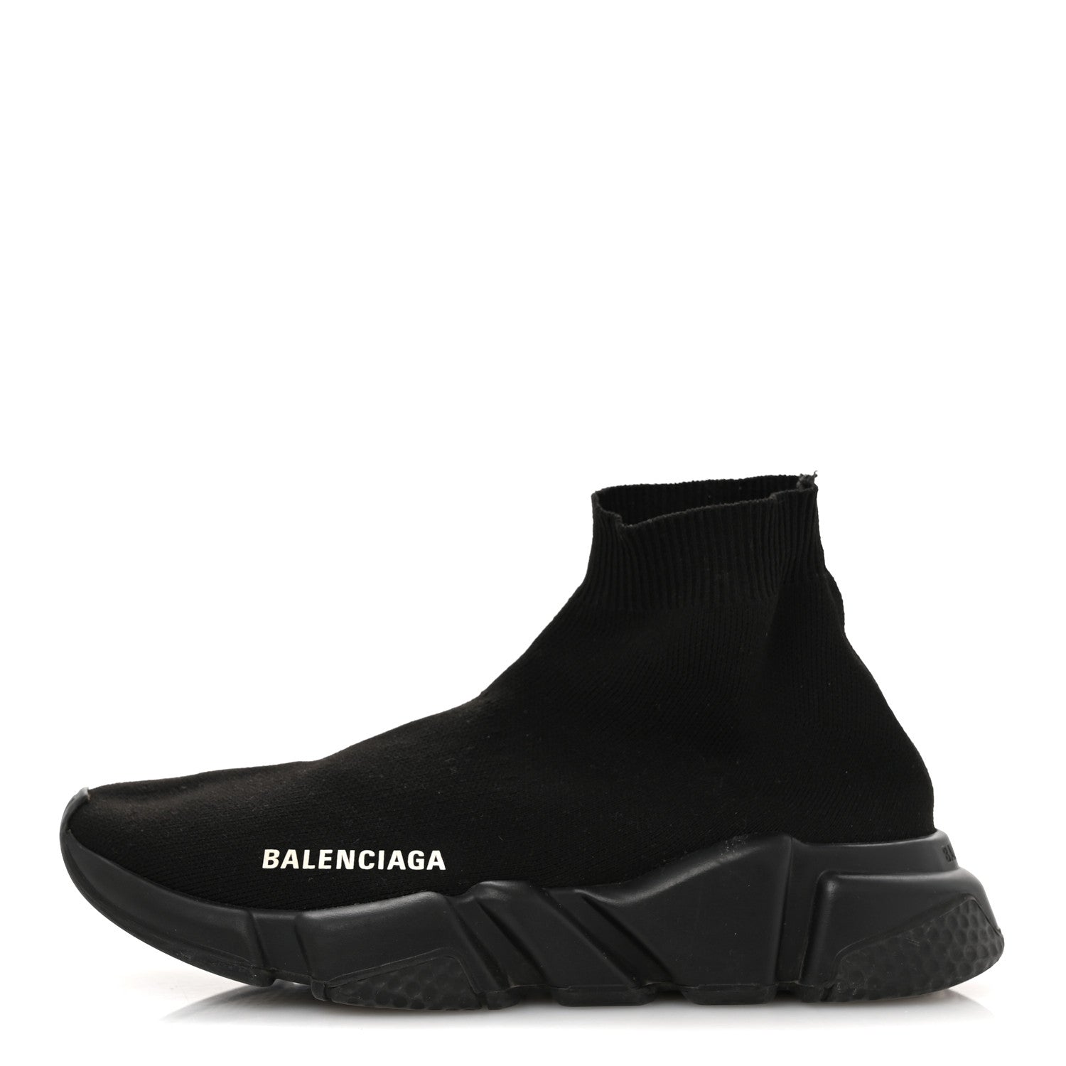 Balenciaga Neoprene Knit Womens Speed Sneakers 37 Black 1 of 9