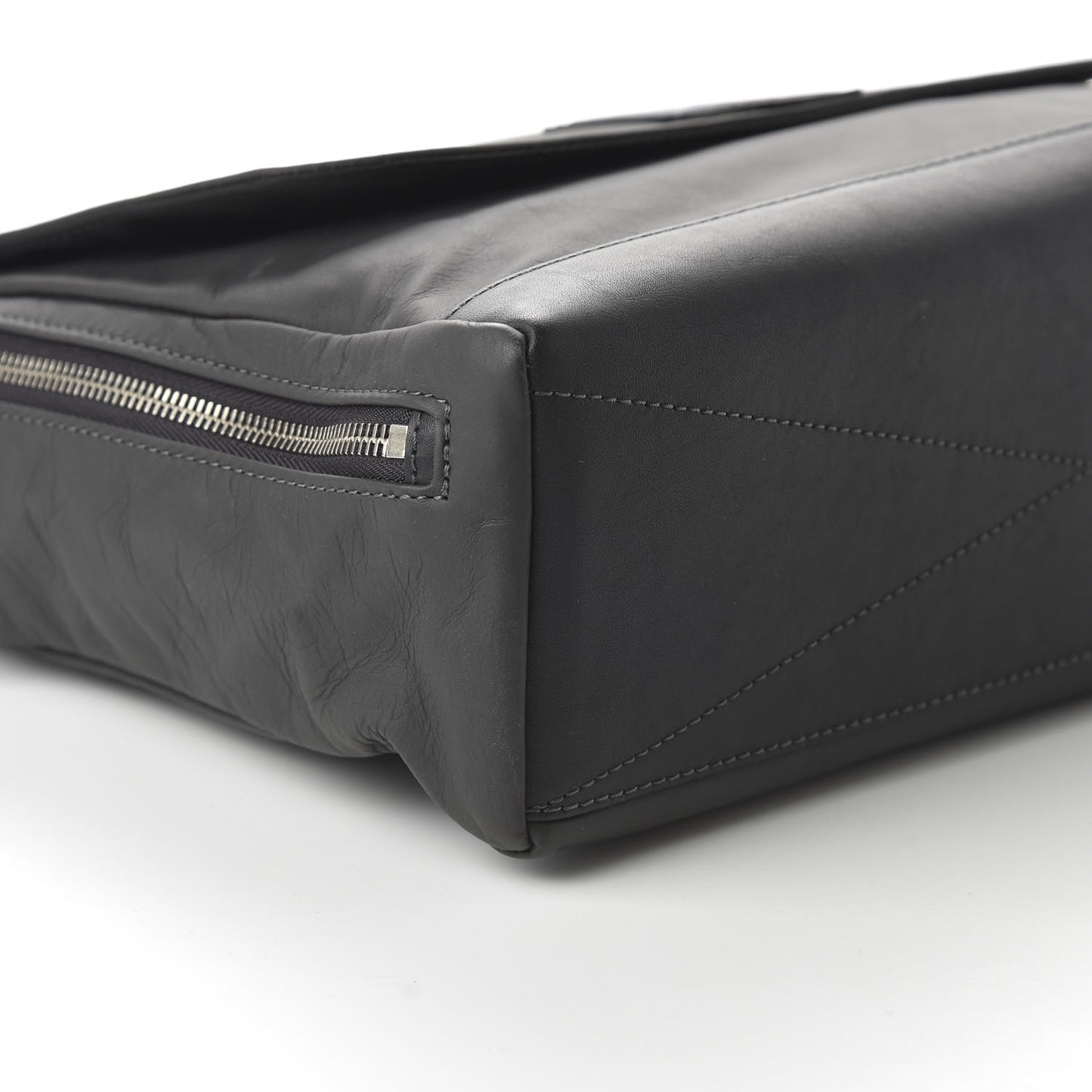 Calfskin V Line Crossbody Navy