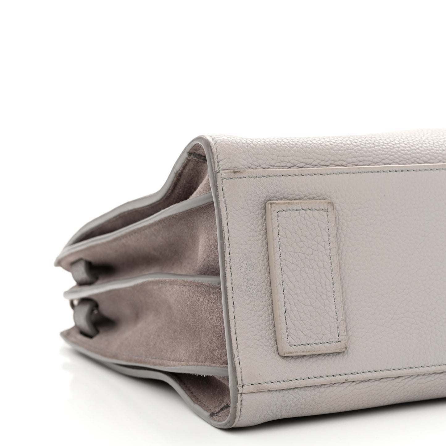 Grained Calfskin Bi-Color Baby Supple Sac De Jour Souris Fog