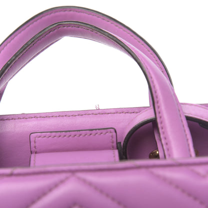 Gucci Calfskin Matelasse Small GG Marmont Tote Candy Mousse 17 of 20