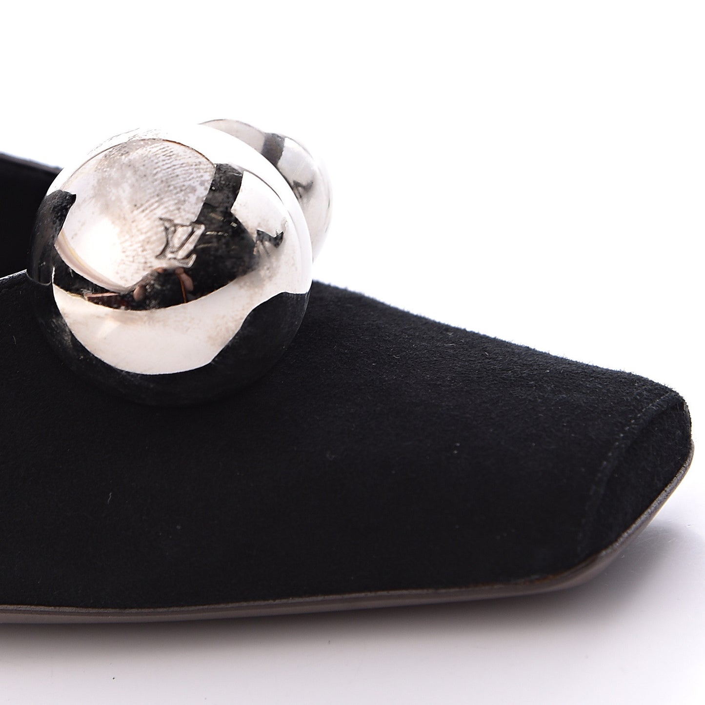 Suede Mirrored Ball Pumps 37 Black