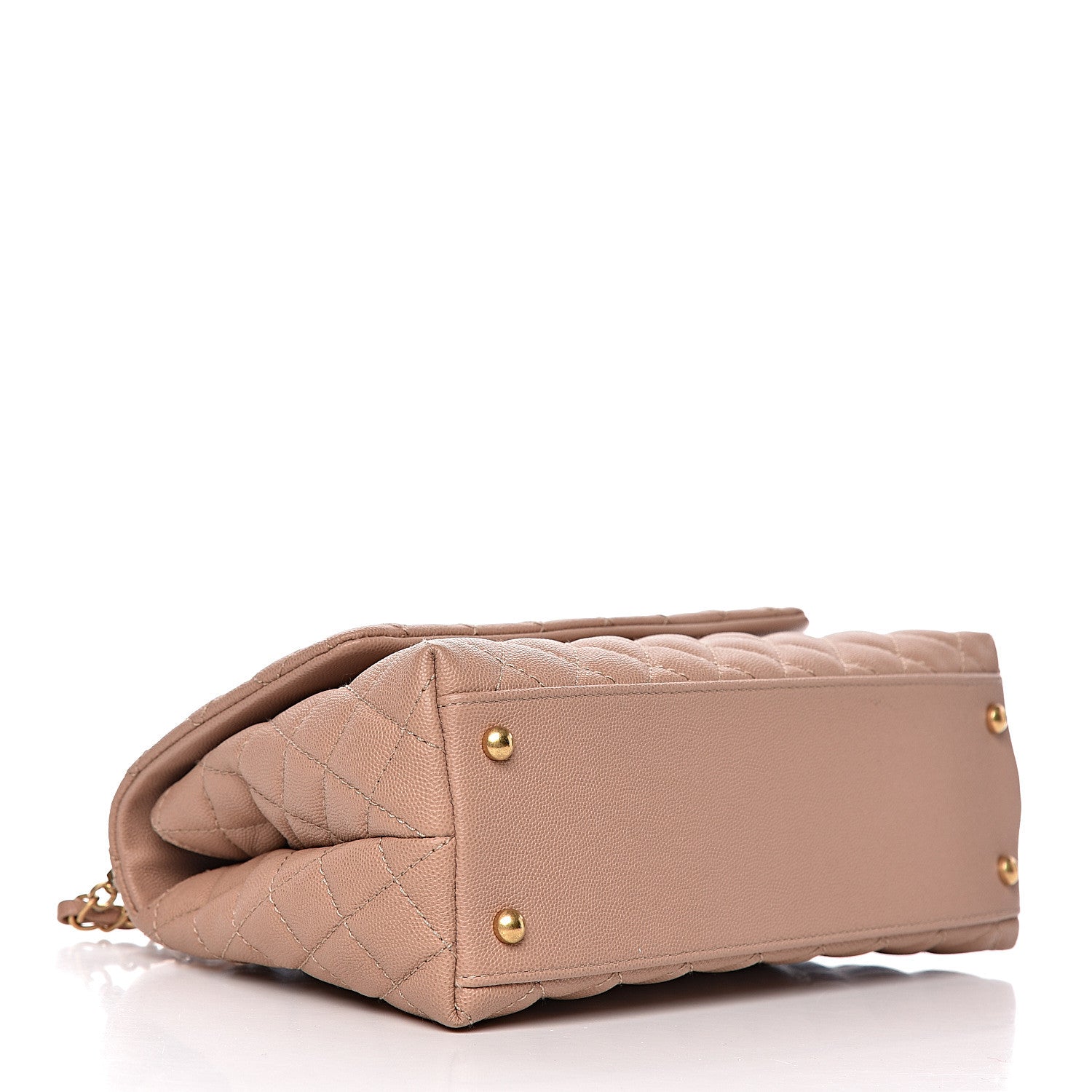 Chanel Caviar Quilted Small Coco Handle Flap Light Beige 4 of 10