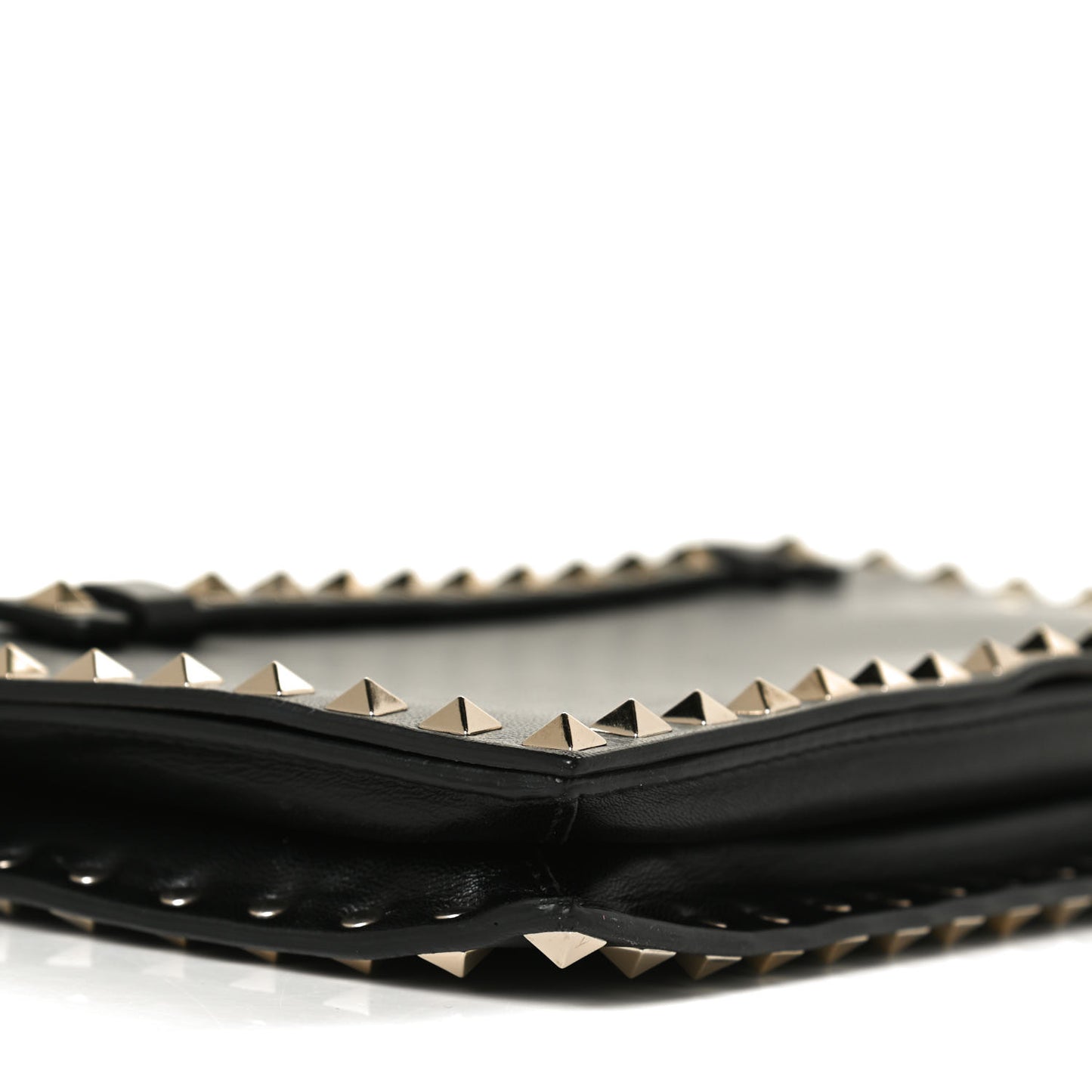Nappa Rockstud Wristlet Clutch Black