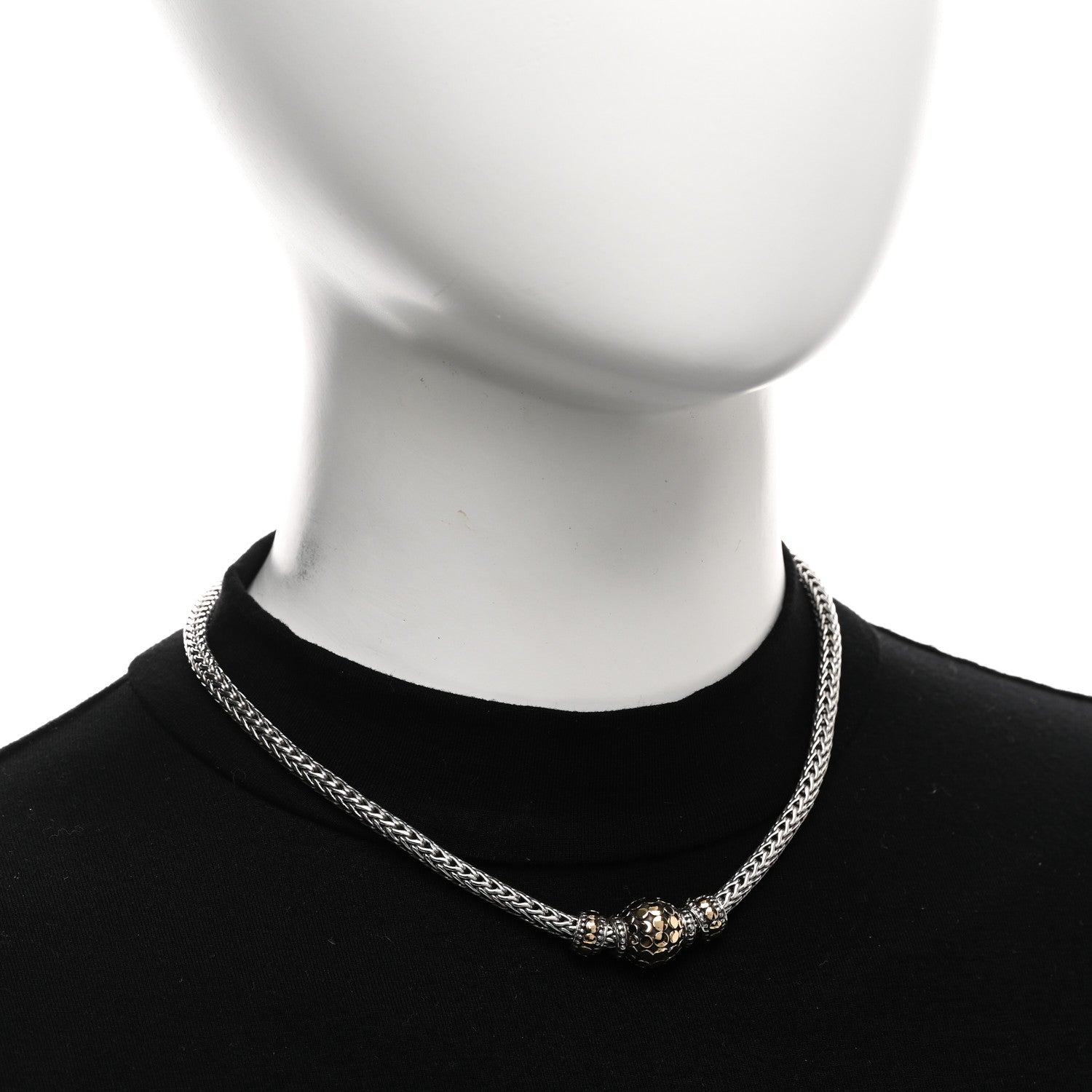John Hardy Sterling Silver 18K Yellow Gold Dot Classic Chain Necklace 2 of 6