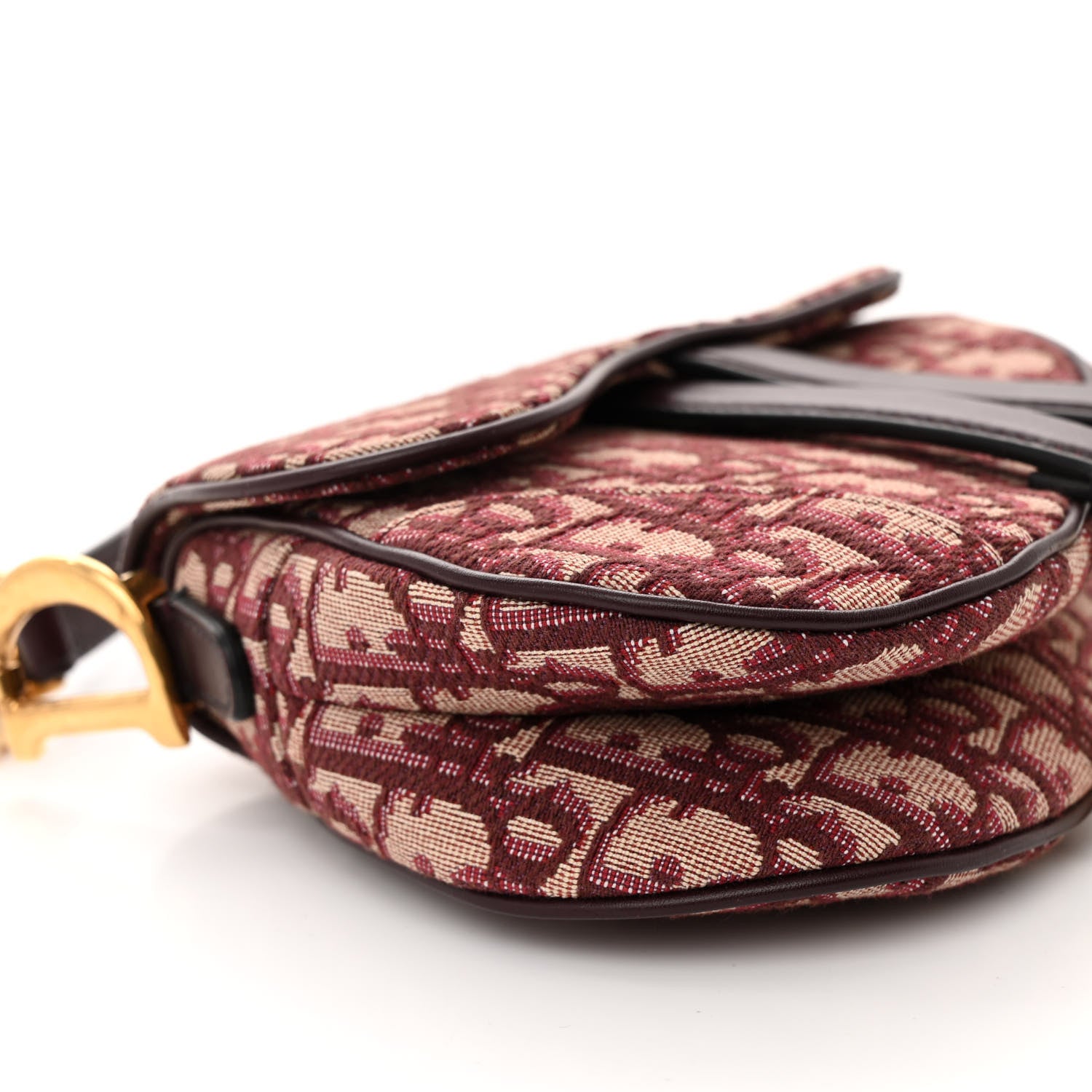 Christian Dior Oblique Mini Saddle Bag Burgundy 9 of 10