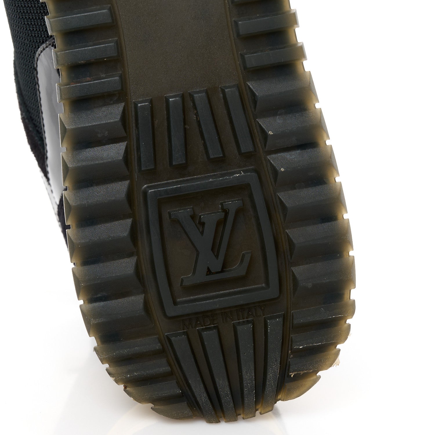 Louis Vuitton Suede Monogram Run Away Sneakers 39 Black 6 of 9
