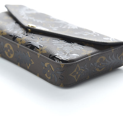 Louis Vuitton Monogram Blossom Pochette Felicie Chain Wallet Black 7 of 9