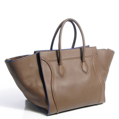 Celine Supple Calfskin Medium Phantom Luggage Grey Blue 3 of 8