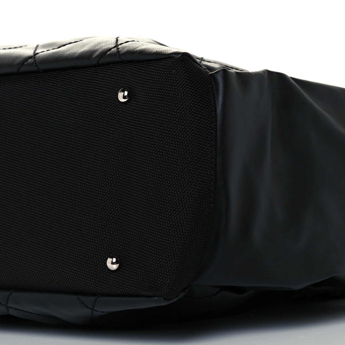 Coated Canvas Quilted Large Paris Biarritz Tote Black
