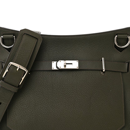 Hermes Taurillon Clemence Jypsiere 34 Vert De Gris 8 of 11