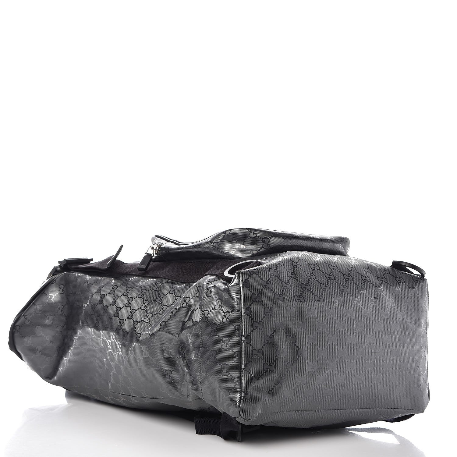 Gucci Imprime Monogram Large Interlocking G Double Buckle Backpack Platinum Grey 4 of 7