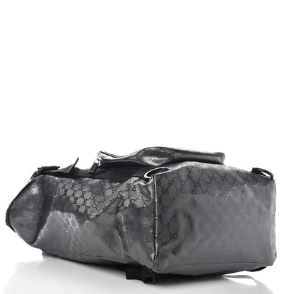 Gucci Imprime Monogram Large Interlocking G Double Buckle Backpack Platinum Grey 4 of 7