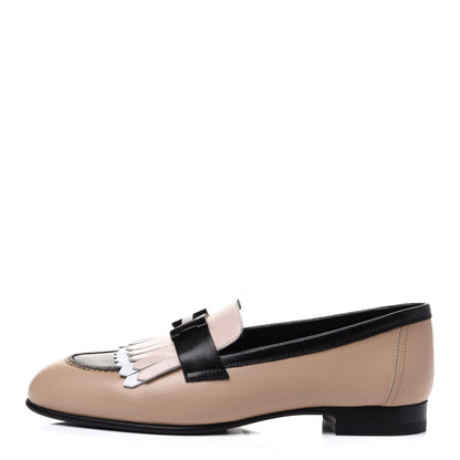 Hermes Goatskin Womens Royal Loafers 36.5 Multicolor 1 of 10