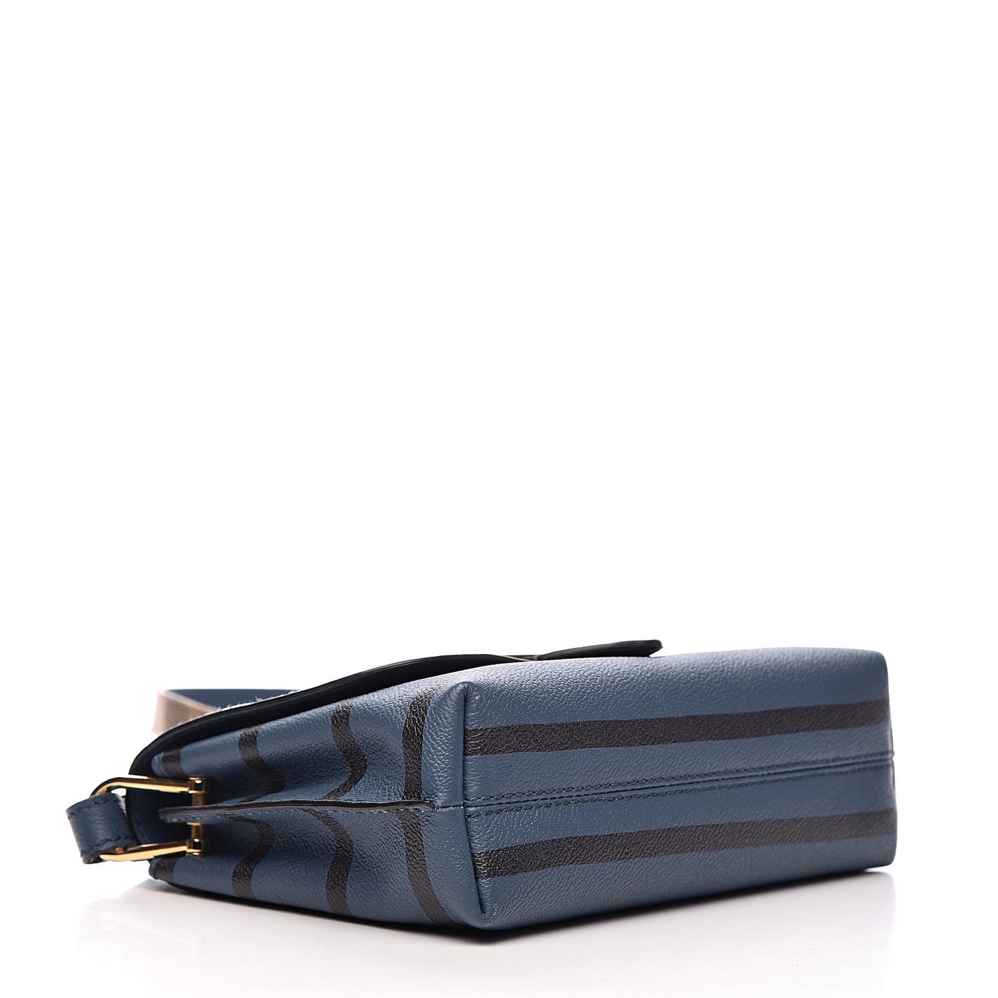 Soft Grained Calfskin Check Graphic Print Small Medley Crossbody Blue