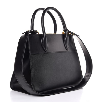 Prada Saffiano City Calfskin Small Paradigme Bag Black 4 of 9